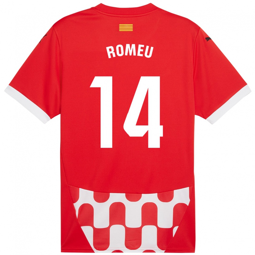 Kandiny Kinder Oriol Romeu #14 Rot Weiß Heimtrikot Trikot 2024/25 T-Shirt