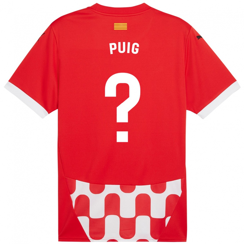 Kandiny Kinder Sergi Puig #0 Rot Weiß Heimtrikot Trikot 2024/25 T-Shirt