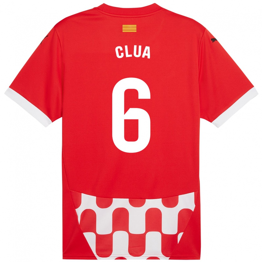 Kandiny Kinder Silvi Clua #6 Rot Weiß Heimtrikot Trikot 2024/25 T-Shirt