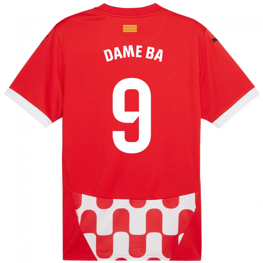 Kandiny Kinder Papa Dame Ba #9 Rot Weiß Heimtrikot Trikot 2024/25 T-Shirt