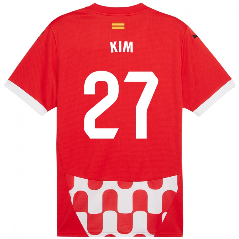 Kandiny Kinder Min-Su Kim #27 Rot Weiß Heimtrikot Trikot 2024/25 T-Shirt