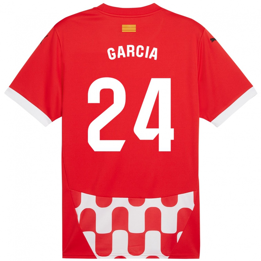 Kandiny Kinder Borja García #24 Rot Weiß Heimtrikot Trikot 2024/25 T-Shirt