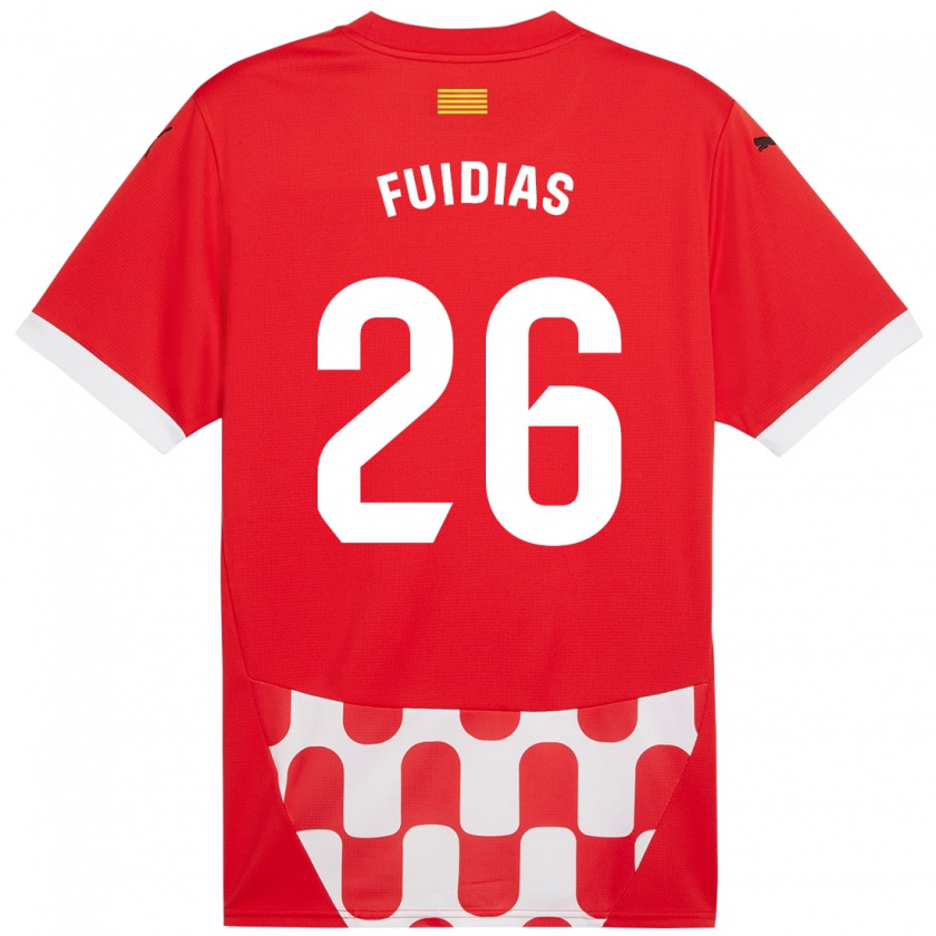 Kandiny Kinder Toni Fuidias #26 Rot Weiß Heimtrikot Trikot 2024/25 T-Shirt