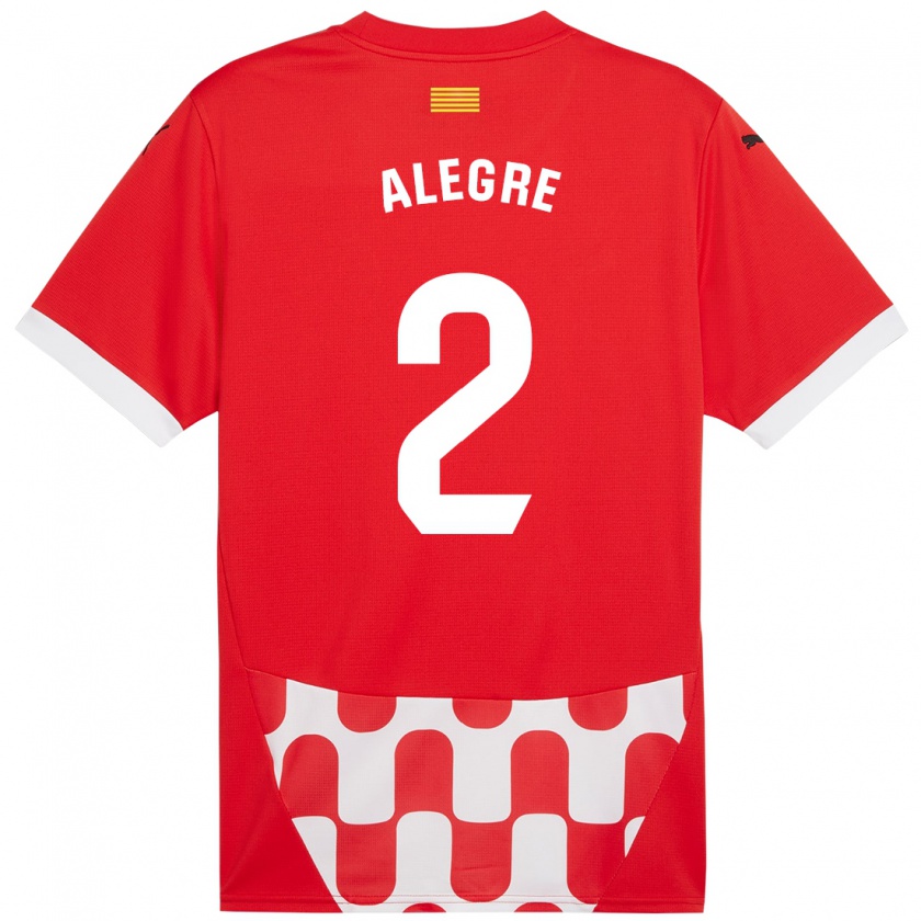 Kandiny Kinder Marc Alegre #2 Rot Weiß Heimtrikot Trikot 2024/25 T-Shirt