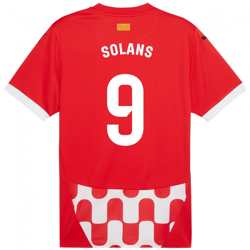 Kandiny Kinder Sergi Solans #9 Rot Weiß Heimtrikot Trikot 2024/25 T-Shirt