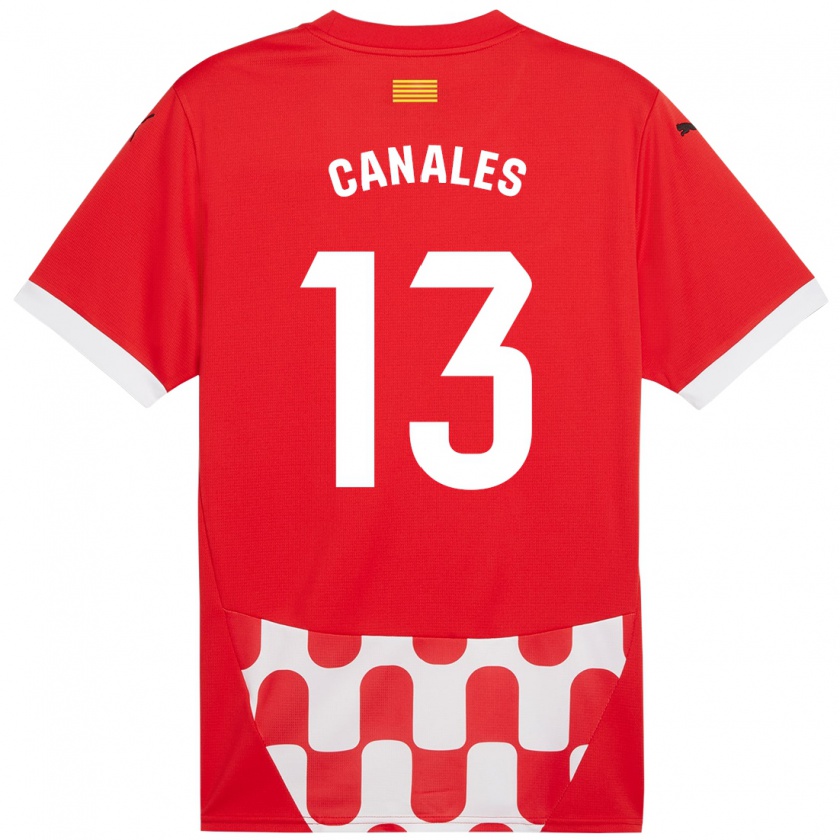 Kandiny Kinder Juanvi Canales #13 Rot Weiß Heimtrikot Trikot 2024/25 T-Shirt