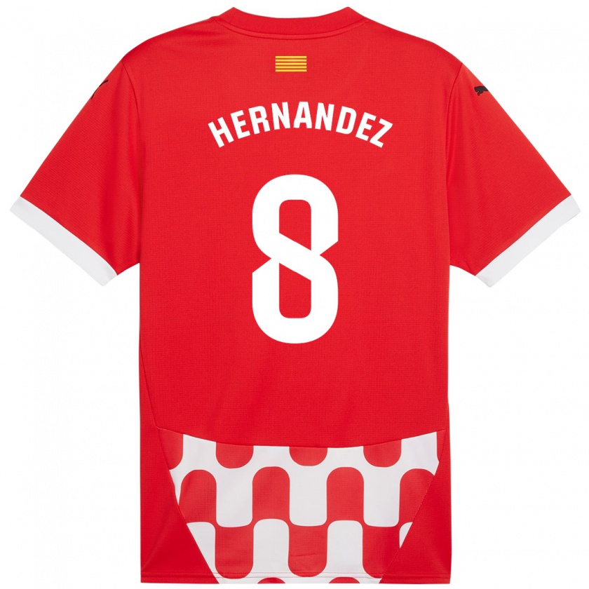 Kandiny Kinder Sofia Hernández #8 Rot Weiß Heimtrikot Trikot 2024/25 T-Shirt