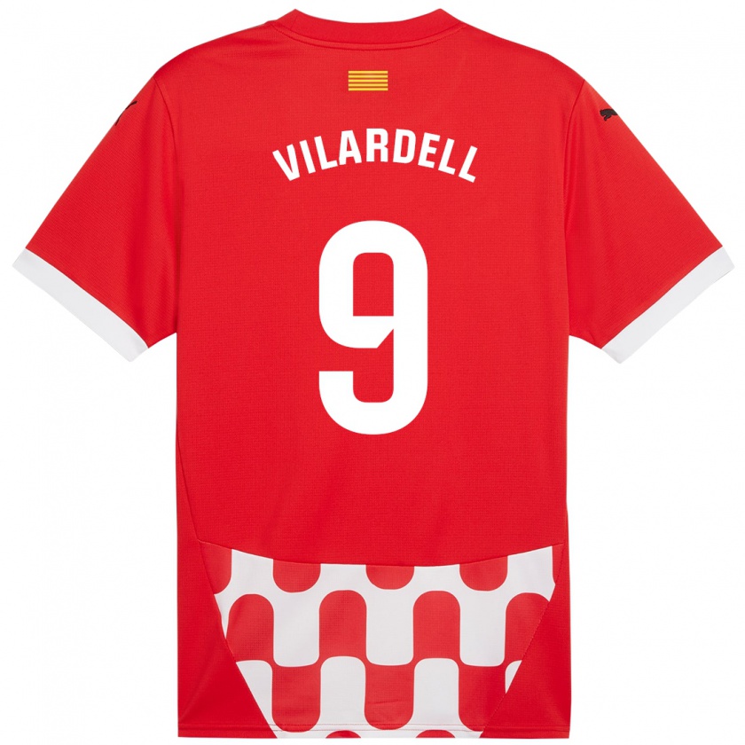 Kandiny Kinder Júlia Vilardell #9 Rot Weiß Heimtrikot Trikot 2024/25 T-Shirt