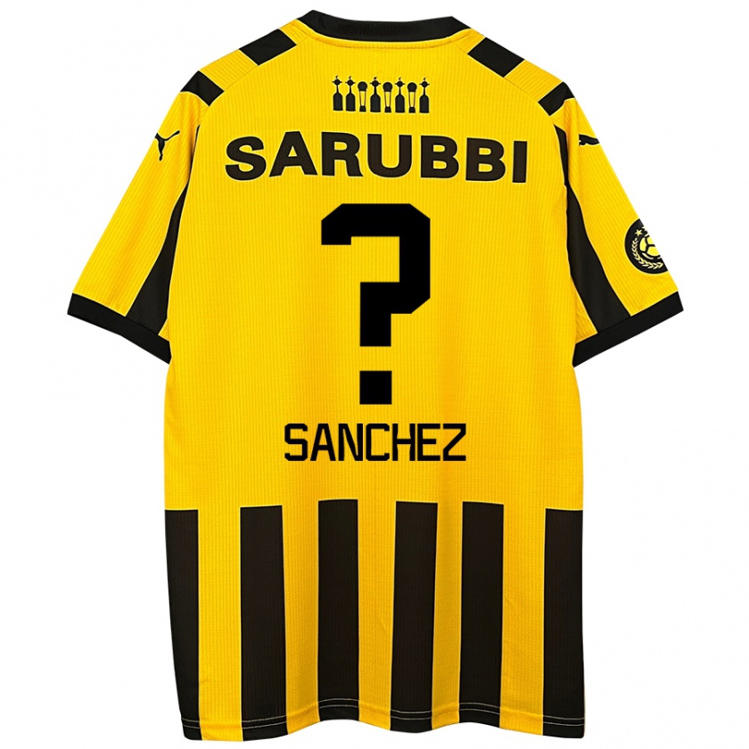 Kandiny Kinder Juan Sanchez #0 Gelb Schwarz Heimtrikot Trikot 2024/25 T-Shirt