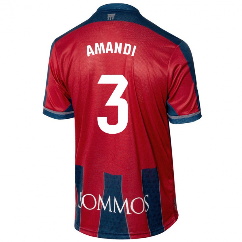 Kandiny Kinder Iván Amandi #3 Rot Blau Heimtrikot Trikot 2024/25 T-Shirt