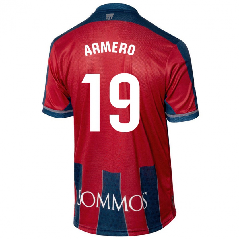 Kandiny Kinder Sergi Armero #19 Rot Blau Heimtrikot Trikot 2024/25 T-Shirt