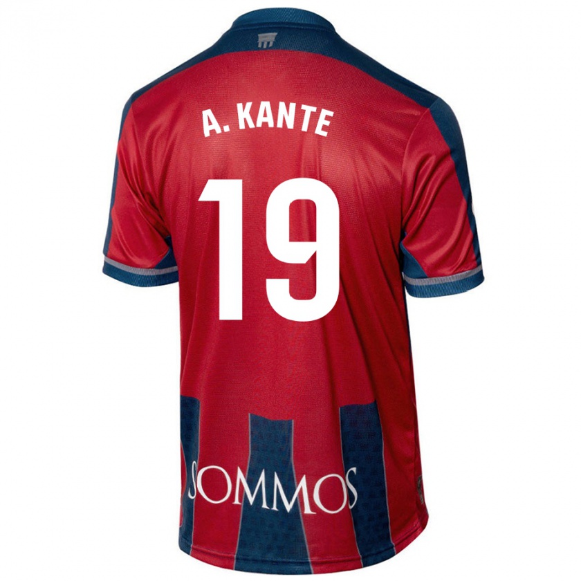 Kandiny Kinder Abou Kanté #19 Rot Blau Heimtrikot Trikot 2024/25 T-Shirt