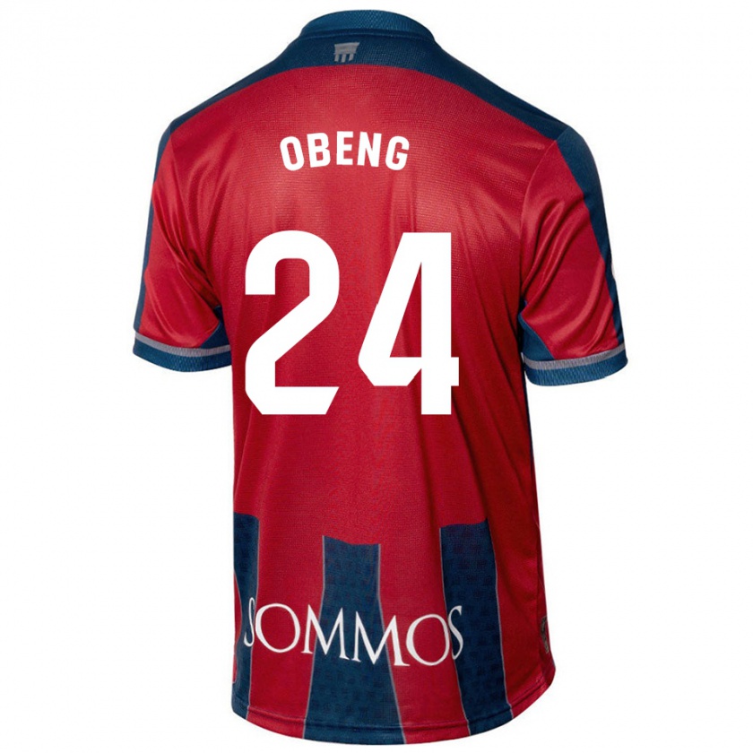 Kandiny Kinder Samuel Obeng #24 Rot Blau Heimtrikot Trikot 2024/25 T-Shirt