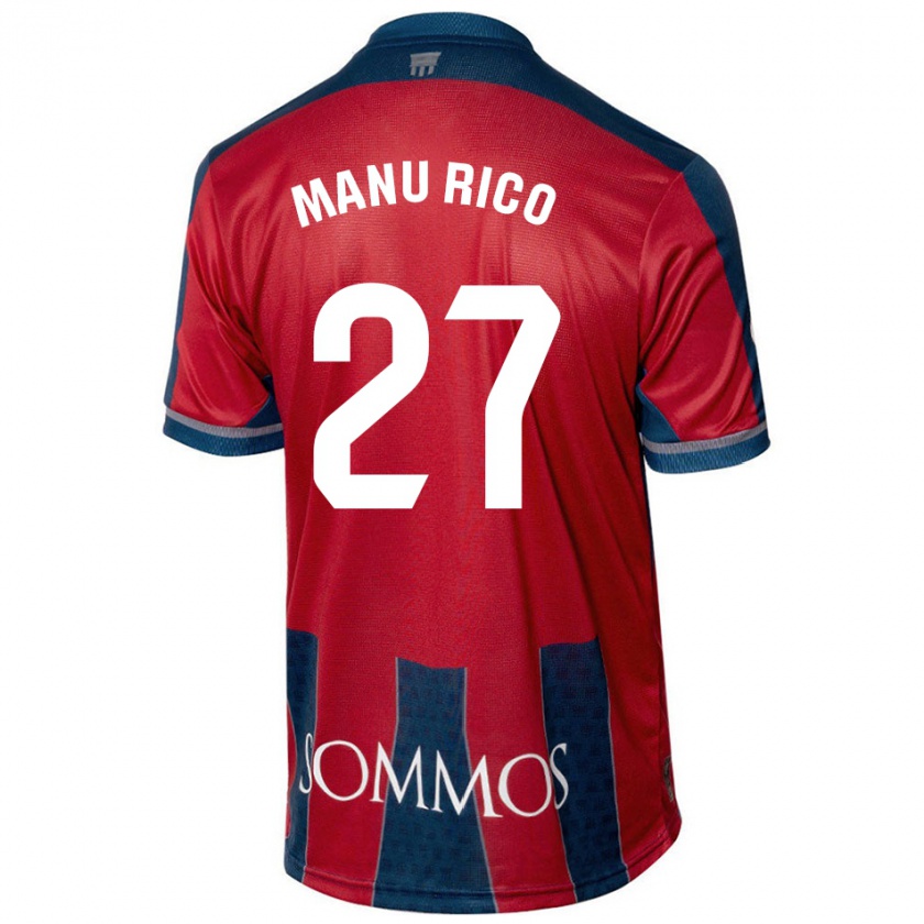 Kandiny Kinder Manu Rico #27 Rot Blau Heimtrikot Trikot 2024/25 T-Shirt