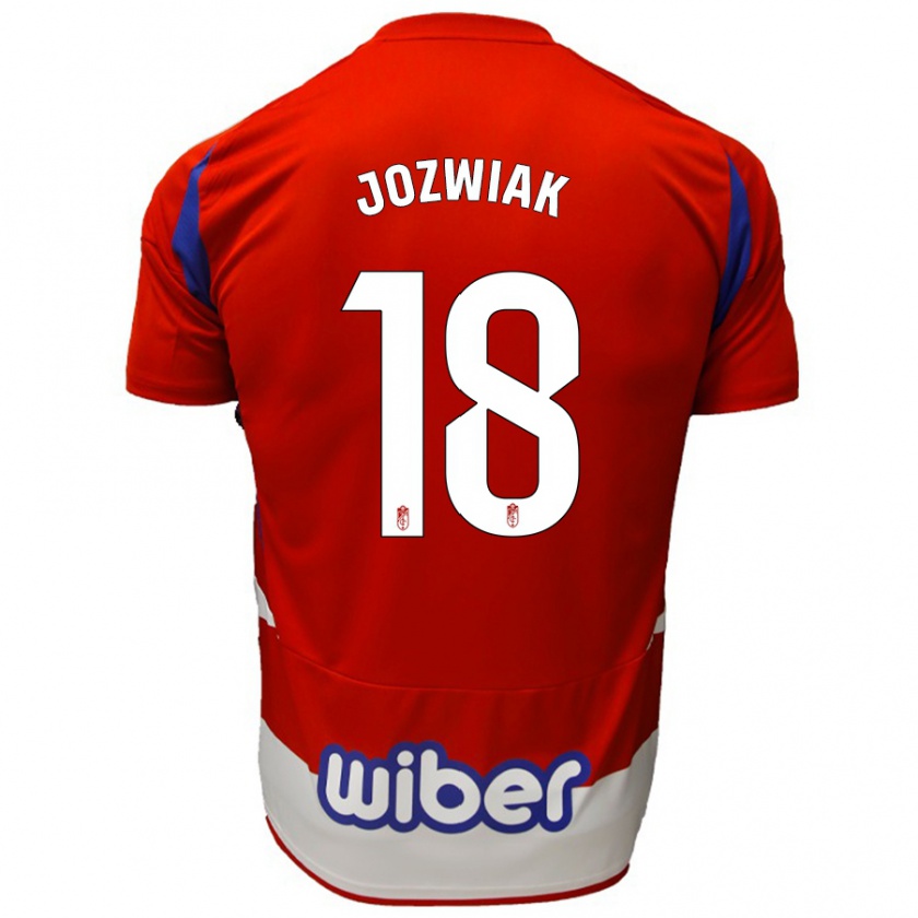 Kandiny Kinder Kamil Jóźwiak #18 Rot Weiß Blau Heimtrikot Trikot 2024/25 T-Shirt