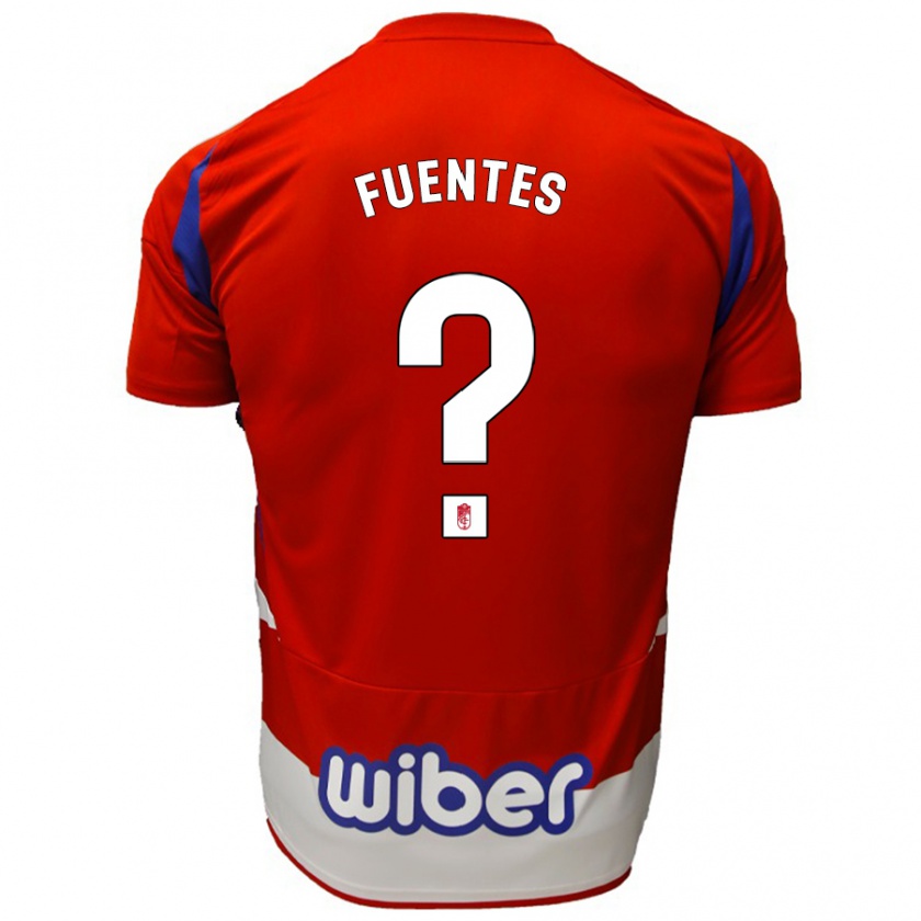 Kandiny Kinder Alejandro Fuentes #0 Rot Weiß Blau Heimtrikot Trikot 2024/25 T-Shirt