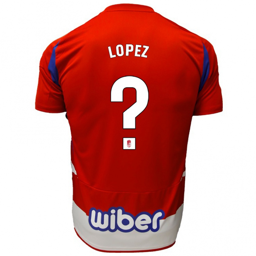 Kandiny Kinder Hugo López #0 Rot Weiß Blau Heimtrikot Trikot 2024/25 T-Shirt