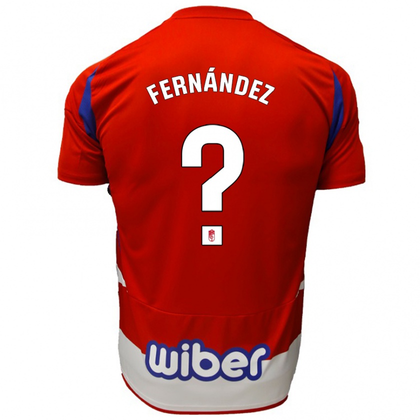 Kandiny Kinder Iker Fernández #0 Rot Weiß Blau Heimtrikot Trikot 2024/25 T-Shirt