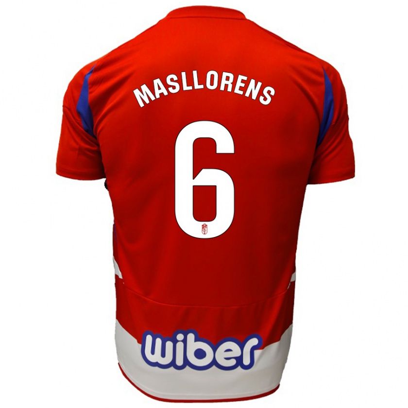 Kandiny Kinder José Masllorens #6 Rot Weiß Blau Heimtrikot Trikot 2024/25 T-Shirt