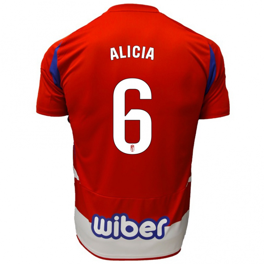 Kandiny Kinder Alicia #6 Rot Weiß Blau Heimtrikot Trikot 2024/25 T-Shirt