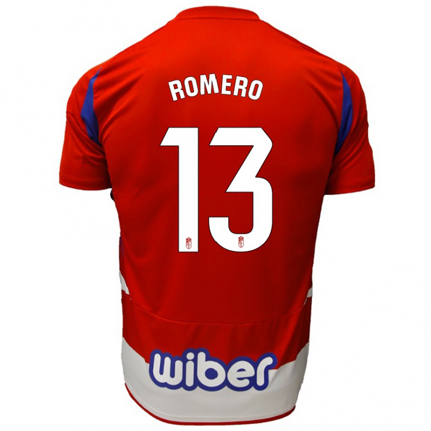 Kandiny Kinder Andrea Romero #13 Rot Weiß Blau Heimtrikot Trikot 2024/25 T-Shirt