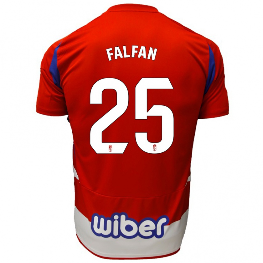 Kandiny Kinder Daiana Falfán #25 Rot Weiß Blau Heimtrikot Trikot 2024/25 T-Shirt