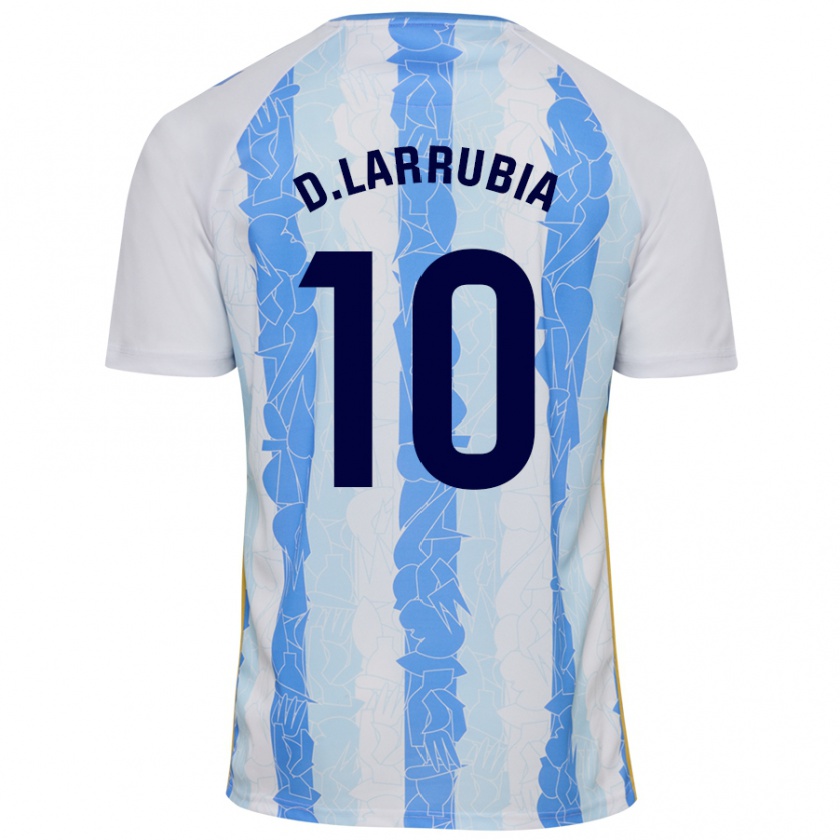 Kandiny Kinder David Larrubia #10 Weiß Blau Heimtrikot Trikot 2024/25 T-Shirt