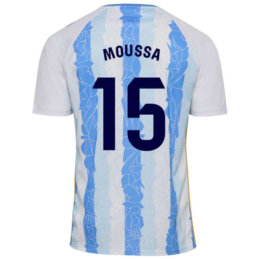 Kandiny Kinder Moussa Diarra #15 Weiß Blau Heimtrikot Trikot 2024/25 T-Shirt