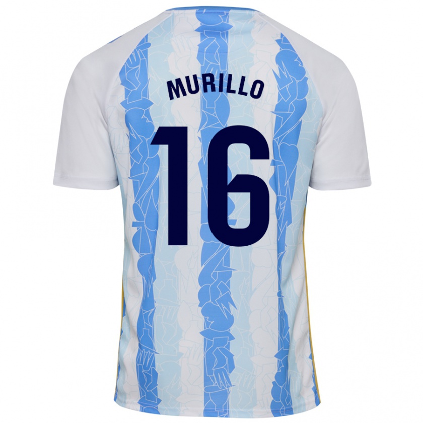 Kandiny Kinder Diego Murillo #16 Weiß Blau Heimtrikot Trikot 2024/25 T-Shirt