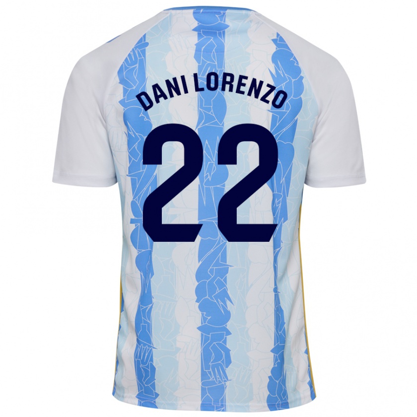 Kandiny Kinder Dani Lorenzo #22 Weiß Blau Heimtrikot Trikot 2024/25 T-Shirt