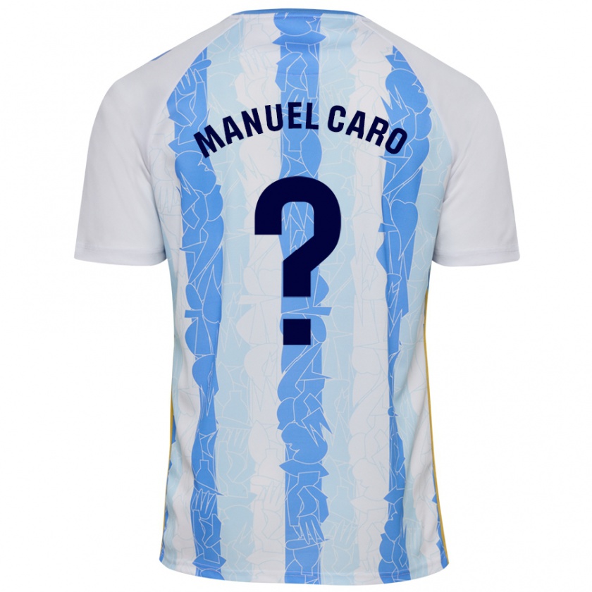 Kandiny Kinder José Manuel Caro #0 Weiß Blau Heimtrikot Trikot 2024/25 T-Shirt