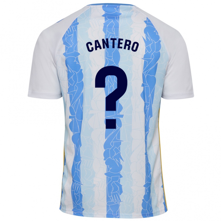 Kandiny Kinder José Cantero #0 Weiß Blau Heimtrikot Trikot 2024/25 T-Shirt