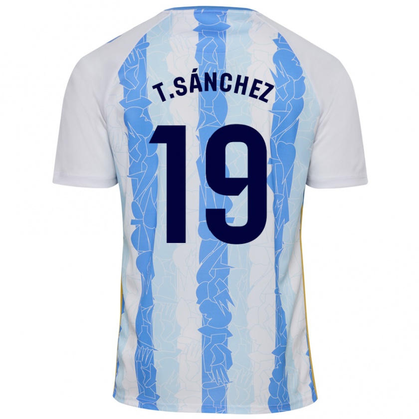 Kandiny Kinder Toni Sánchez #19 Weiß Blau Heimtrikot Trikot 2024/25 T-Shirt