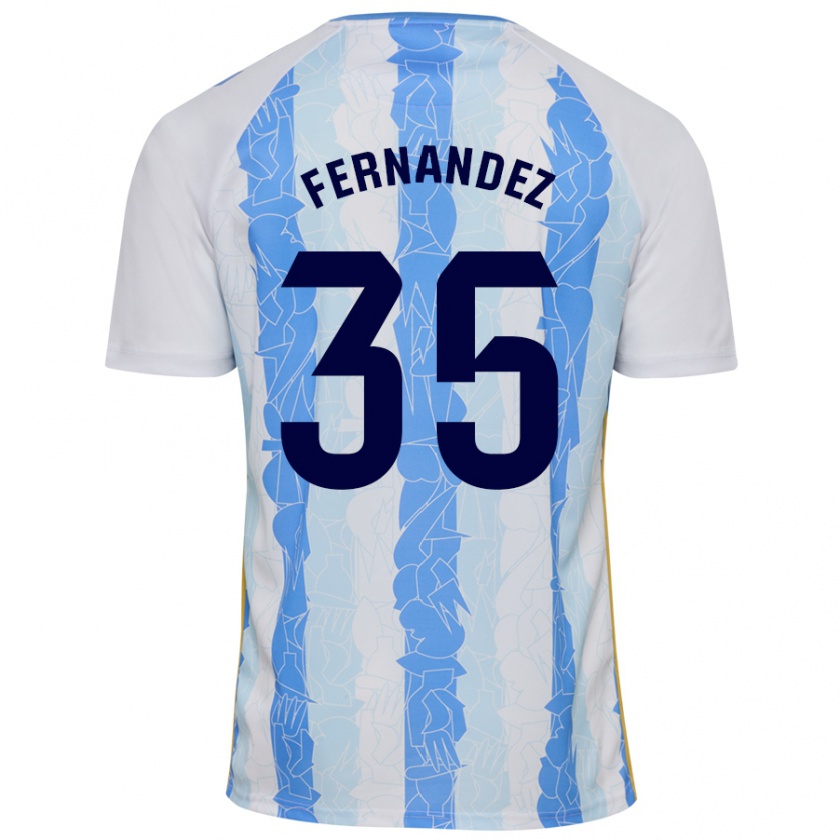 Kandiny Kinder Inés Fernández #35 Weiß Blau Heimtrikot Trikot 2024/25 T-Shirt