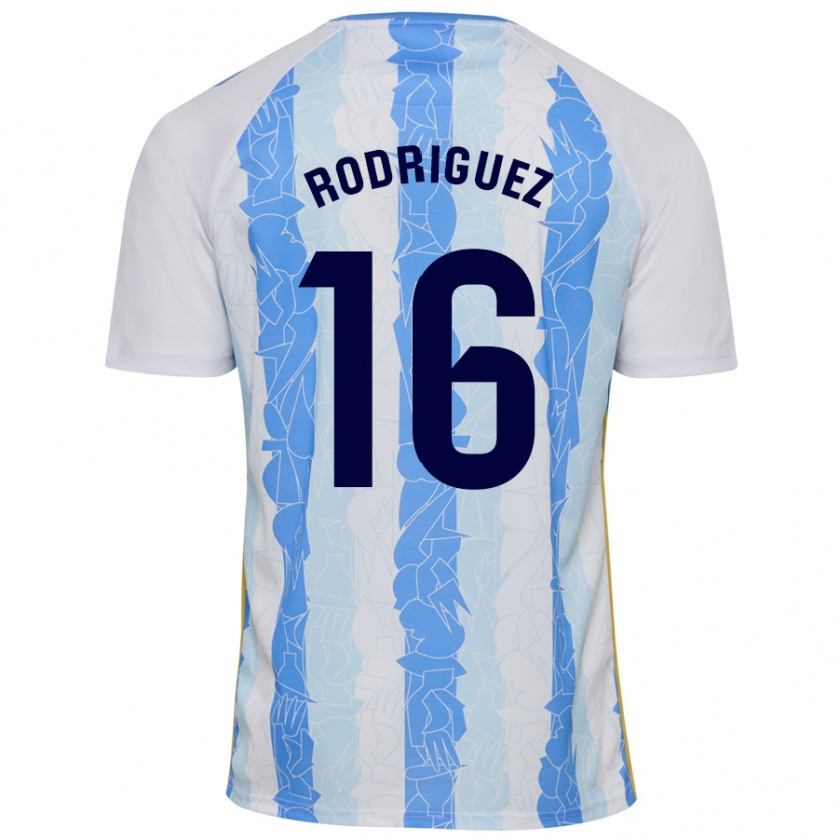 Kandiny Kinder Genaro Rodríguez #16 Weiß Blau Heimtrikot Trikot 2024/25 T-Shirt