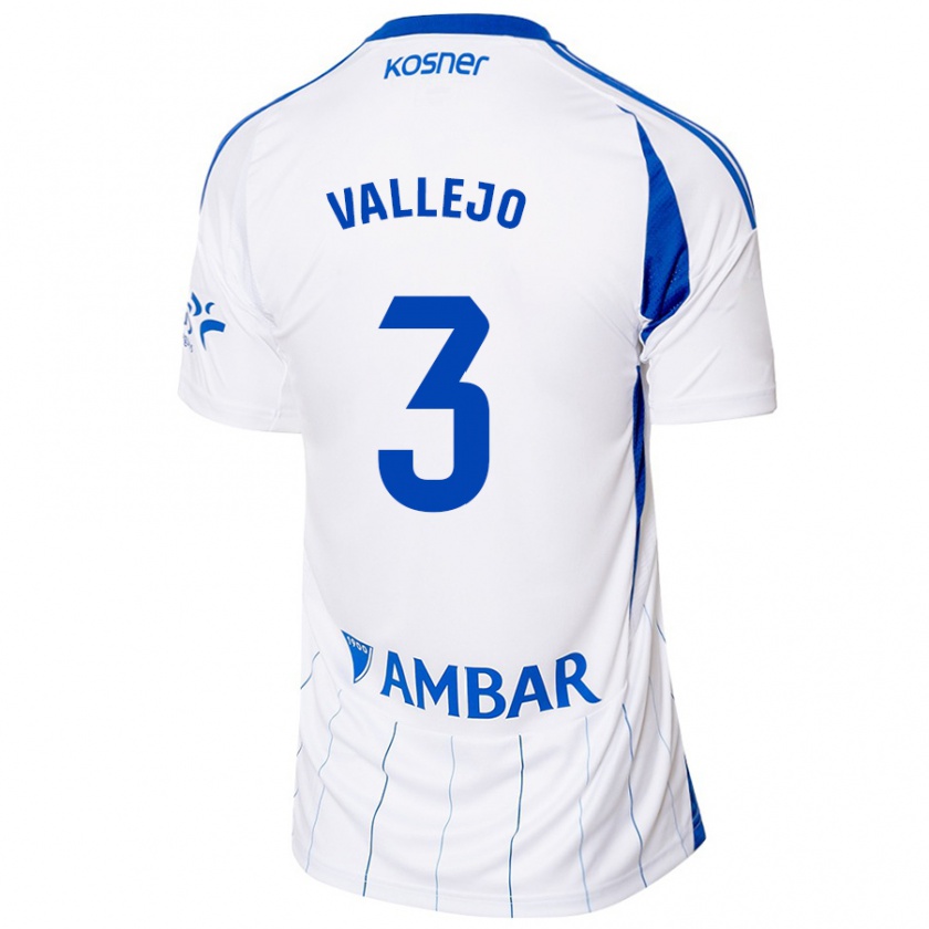 Kandiny Kinder Jaime Vallejo #3 Rot Weiß Heimtrikot Trikot 2024/25 T-Shirt