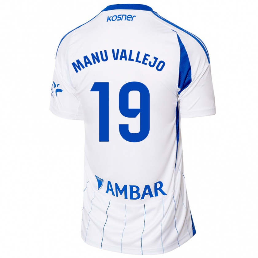 Kandiny Kinder Manu Vallejo #19 Rot Weiß Heimtrikot Trikot 2024/25 T-Shirt