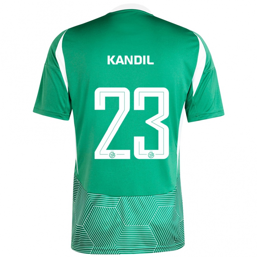 Kandiny Kinder Maor Kandil #23 Grün Weiß Heimtrikot Trikot 2024/25 T-Shirt