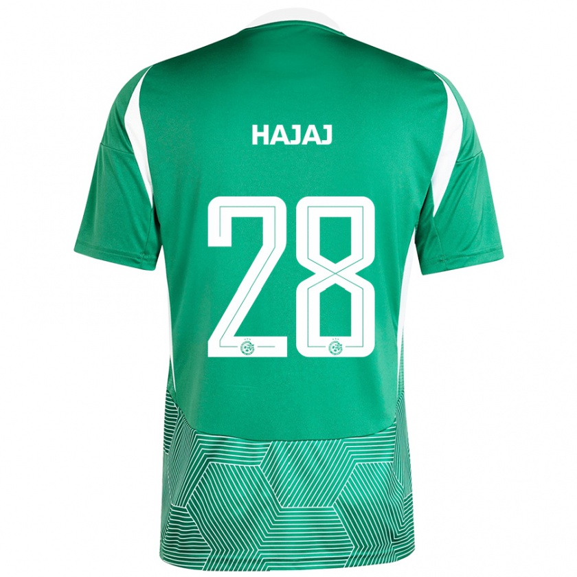 Kandiny Kinder Ilay Hajaj #28 Grün Weiß Heimtrikot Trikot 2024/25 T-Shirt