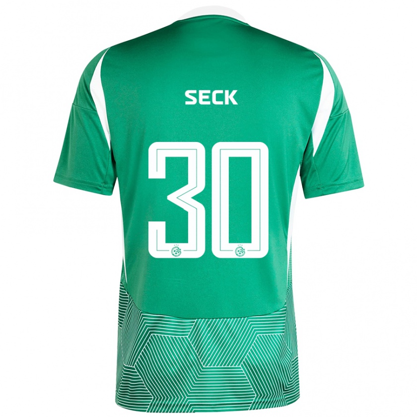 Kandiny Kinder Abdoulaye Seck #30 Grün Weiß Heimtrikot Trikot 2024/25 T-Shirt