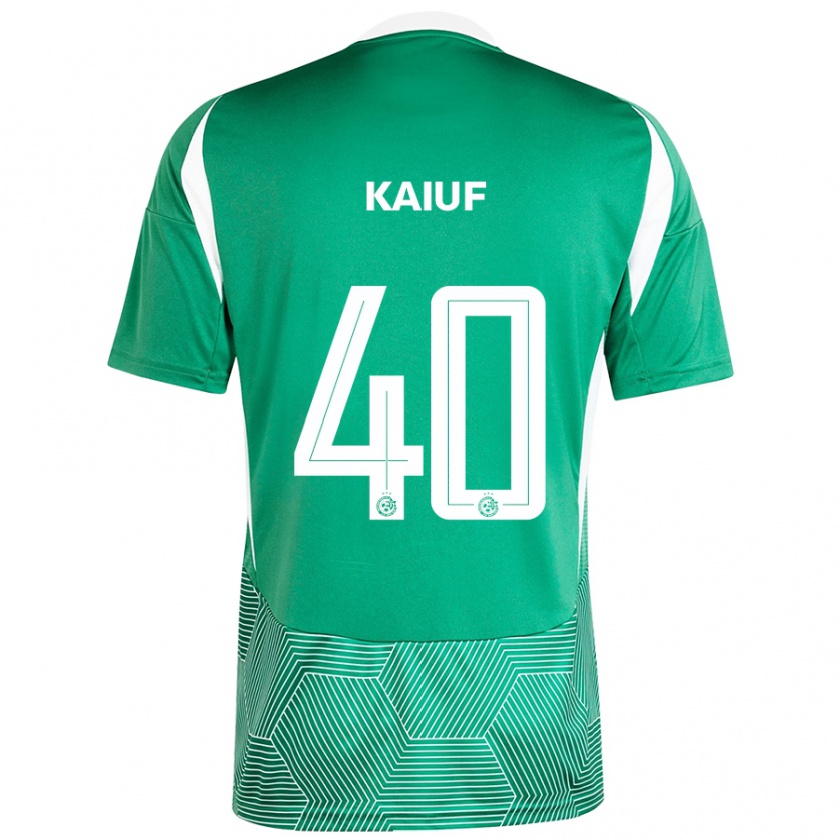 Kandiny Kinder Sharif Kaiuf #40 Grün Weiß Heimtrikot Trikot 2024/25 T-Shirt