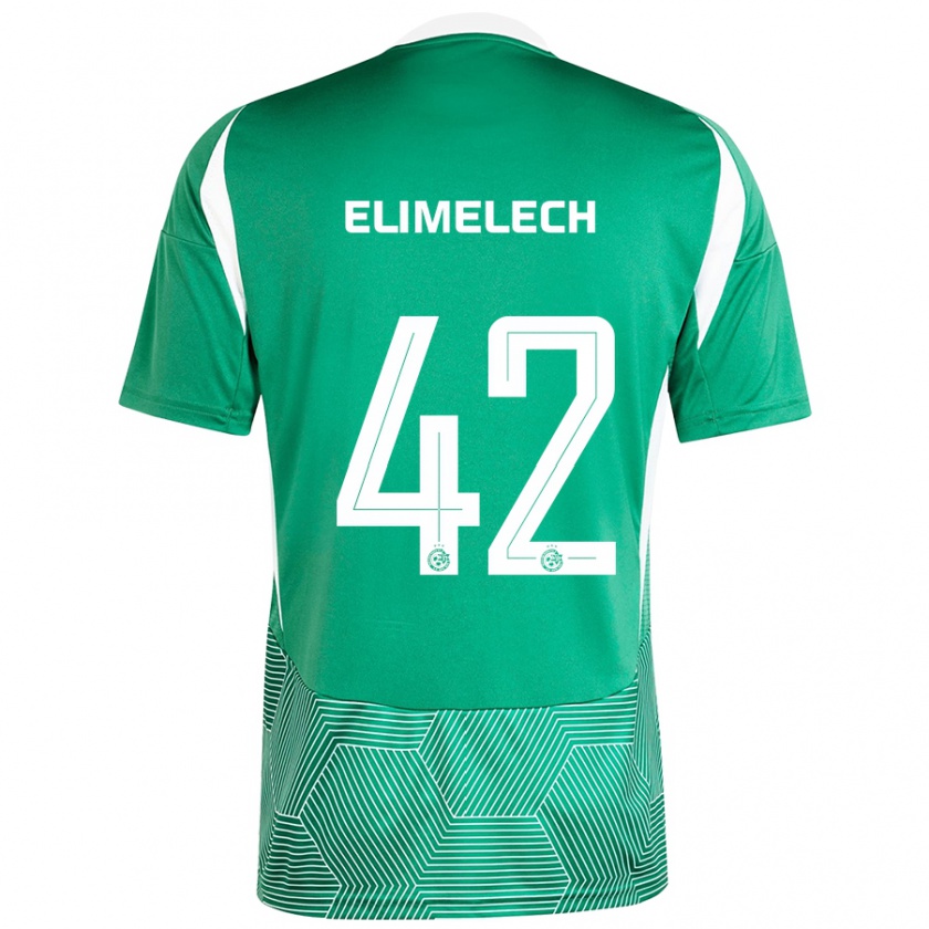 Kandiny Kinder Roey Elimelech #42 Grün Weiß Heimtrikot Trikot 2024/25 T-Shirt