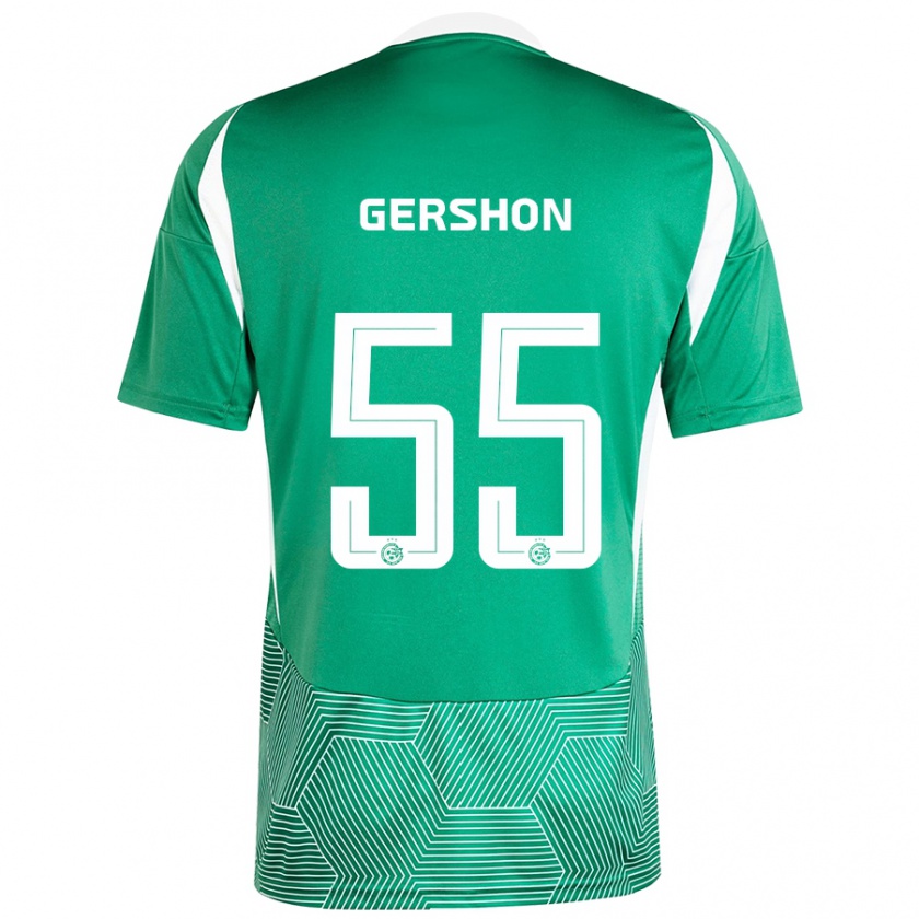 Kandiny Kinder Rami Gershon #55 Grün Weiß Heimtrikot Trikot 2024/25 T-Shirt