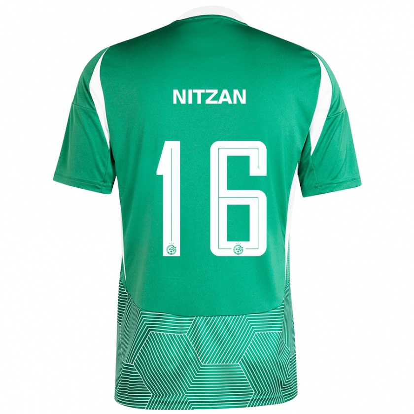 Kandiny Kinder Itamar Nitzan #16 Grün Weiß Heimtrikot Trikot 2024/25 T-Shirt