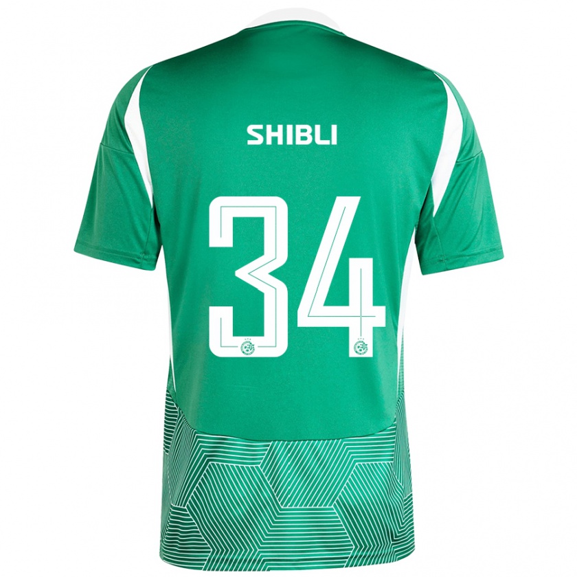 Kandiny Kinder Hamza Shibli #34 Grün Weiß Heimtrikot Trikot 2024/25 T-Shirt