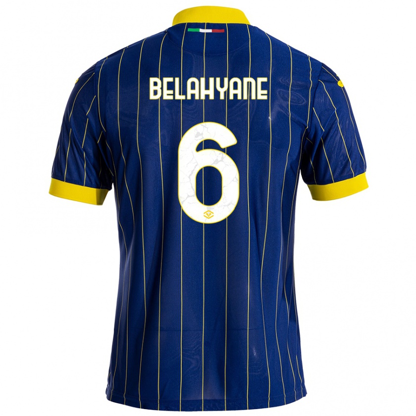 Kandiny Kinder Reda Belahyane #6 Blau Gelb Heimtrikot Trikot 2024/25 T-Shirt