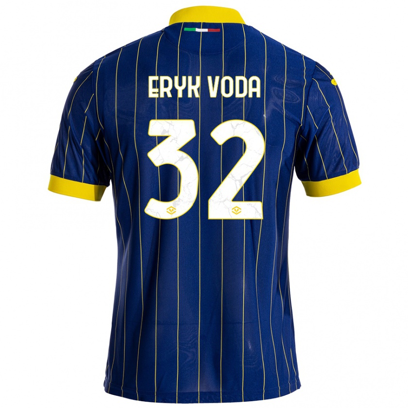 Kandiny Kinder Andrei Eryk Voda #32 Blau Gelb Heimtrikot Trikot 2024/25 T-Shirt