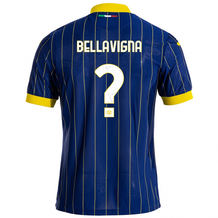 Kandiny Kinder Marco Bellavigna #0 Blau Gelb Heimtrikot Trikot 2024/25 T-Shirt