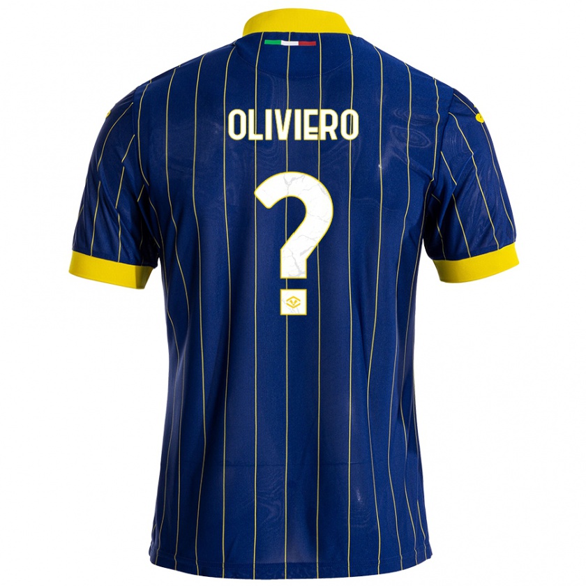 Kandiny Kinder Davide Oliviero #0 Blau Gelb Heimtrikot Trikot 2024/25 T-Shirt