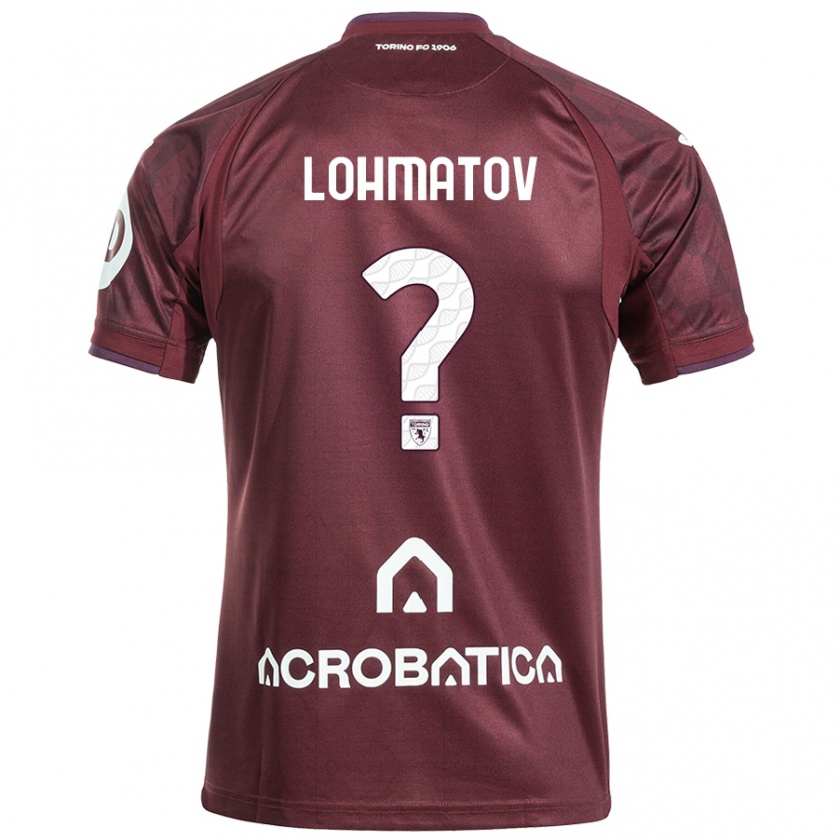 Kandiny Kinder Aleksandr Lohmatov #0 Kastanienbraun Weiß Heimtrikot Trikot 2024/25 T-Shirt